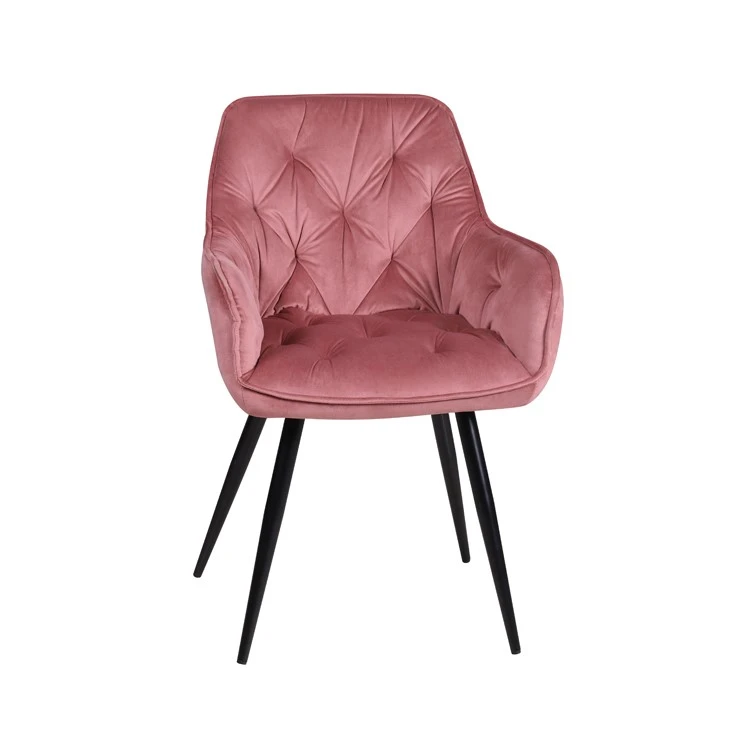 Grey Velvet Upholstered Arm Chair
