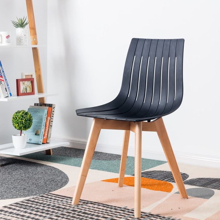 Plastic Chair With Wooden Legs